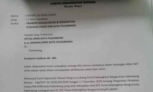 susunan-fraksi-pkb-dprd-palembang-dirombak
