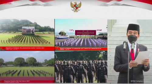 presiden-jokowi-lantik-700-perwira-tni-dan-polri-tahun-2021